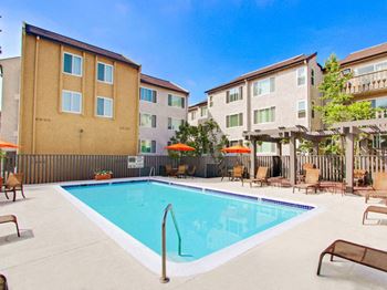 One of two sparkling pools at woodcliff apartments
