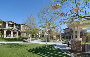 Poway apartment for rent - a view of the courtyard at the residences at the preserve apartments
