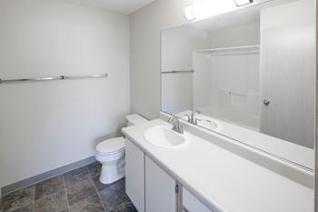 Spacious bathrooms