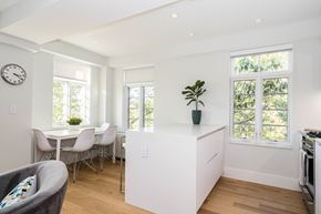 Washington apartment for rent - beautiful nature views from the open concept kitchen and dining area