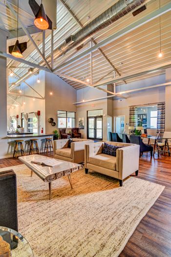 Resident lounge plus kitchen