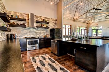 Kitchen area in clubhouse