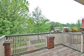 Oak Park apartment for rent - the deck has a view of the neighborhood and the trees