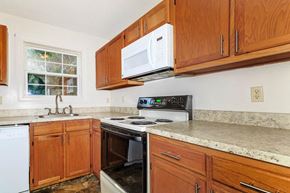 Clifton Park apartment for rent - a kitchen with a stove and a microwave