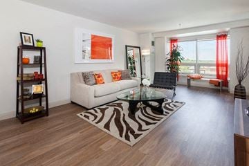 Quincy apartment for rent - a living room with a couch and a coffee table