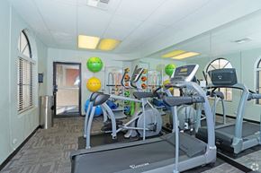 Las Vegas apartment for rent - a gym with a lot of machines and weights