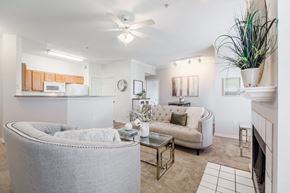 Lewisville apartment for rent - Living Area With Kitchen  at The Remington, Lewisville, TX, 75067