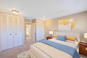 Troy apartment for rent - Large, double closeted bedroom with plush carpeting