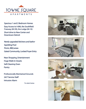 Detroit apartment for rent - Community Perks!
