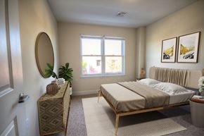Woodbury apartment for rent - GG Green Bedroom with King/Queen sized bed with modern furniture