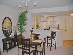 Stamford apartment for rent - a dining room and kitchen with a table and chairs