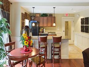 Brookfield apartment for rent - a kitchen and dining room with a table and chairs