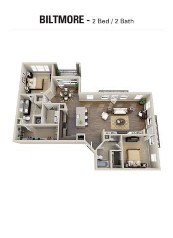 Floor plan for 2 beds, 2 baths, 1576 sqft