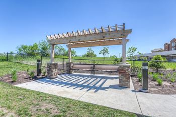 Outdoor grill with intimate seating area