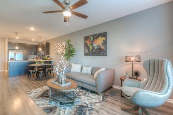 Living room with kitchen