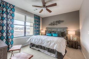 Overland Park apartment for rent - Bedroom With Ceiling Fan at The Royale at CityPlace, Overland Park, KS
