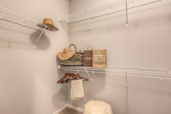 Walk-in closets with built-in shelving