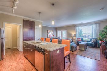 Kitchen with living area