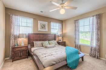 Bedroom with ceiling fan