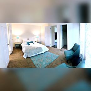 Montrose apartment for rent - a bedroom with a bed and a chair