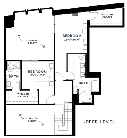 Floor plan for 3 beds, 2.5 baths, 2387 sqft
