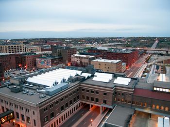 Aerial view of apartment
