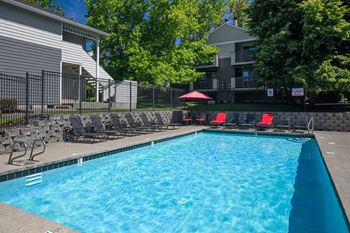 Sparkling seasonal pool