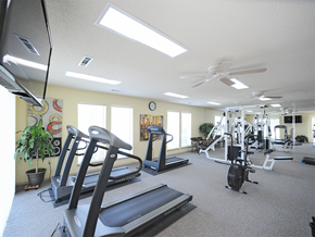 Bentonville apartment for rent - the gym has plenty of treadmills and other exercise equipment