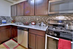 Catonsville apartment for rent - a kitchen with a stove and a sink