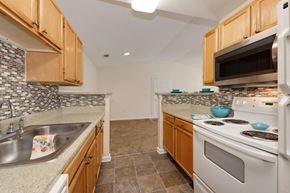 Rock Hill apartment for rent - a kitchen with a stove top oven and a sink