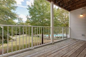 Rock Hill apartment for rent - the deck has a view of the yard and the pool