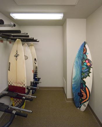 Surf board storage