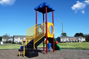 Portsmouth apartment for rent - a playground with a blue and yellow play set