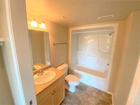 Brandon apartment for rent - a bathroom with a sink toilet and a tub