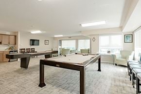 Brandon apartment for rent - A room with a pool table and a couch.