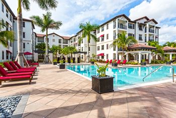 Sparkling pool with sundeck