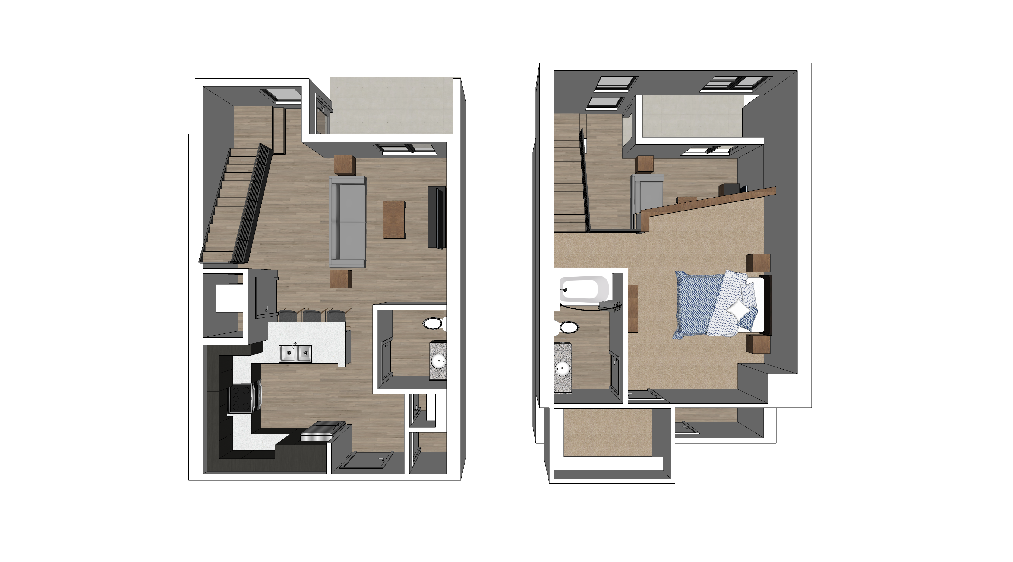 Floor plan for 1 bed, 1 bath, 912 sqft