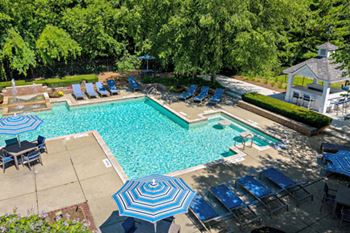Resort style outdoor swimming pool