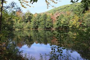 Scranton apartment for rent - a reflection of a mountain in a lake