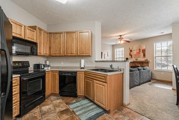 Spacious kitchens