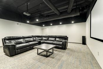Theater room for watching movies with family and friends