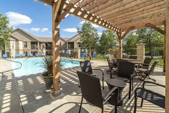 Pergola with lounge seating
