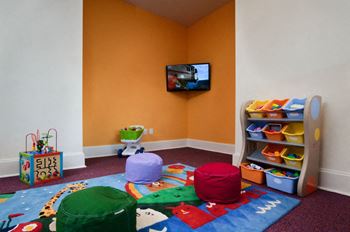 Crayon corner playroom