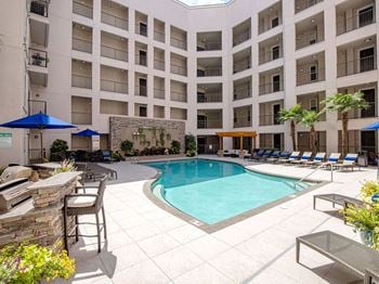 Lounging by the pool