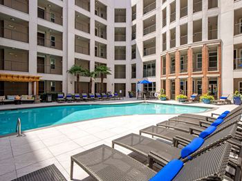 Lounge swimming pools with cabana