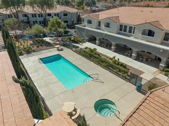 Henderson apartment for rent - a view of the pool from the roof of a house
