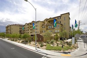 Las Vegas apartment for rent - a large building on the corner of a street