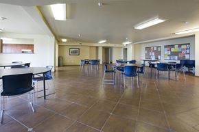 Las Vegas apartment for rent - a dining room with tables and chairs