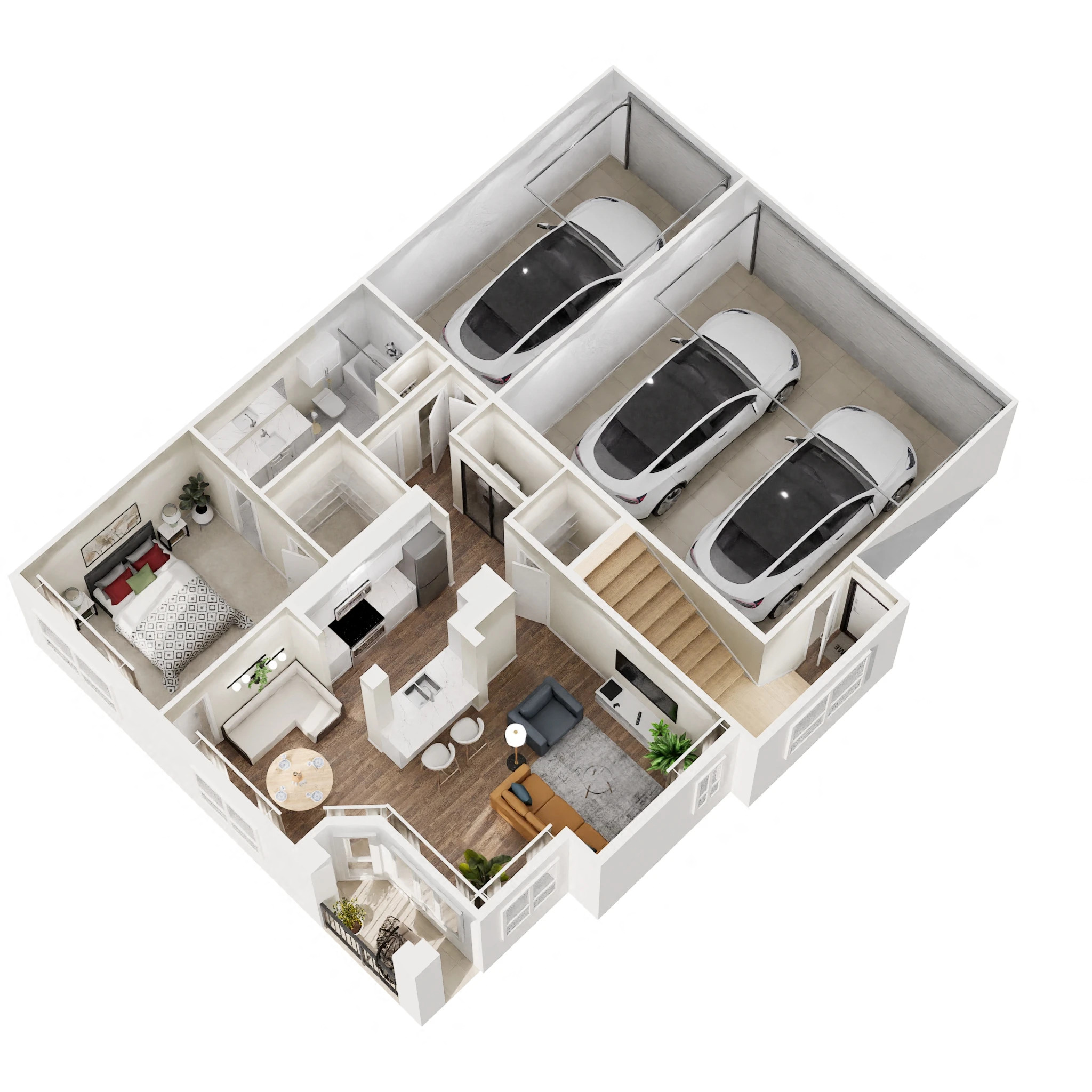 Floor plan for 1 bed, 1 bath, 800 sqft
