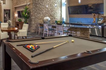 Game room with classic table games and flat screen tv's